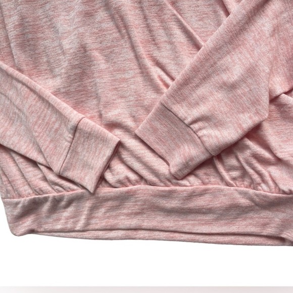 NWT Gap Long Sleeve Faux Wrap Top in Pink Slipper, Size Medium, Cottagecore - Picture 5 of 9